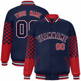 Custom Color Block Pattern Personalized Streetwear Baseball Jacket Bomber Varsity Jacket