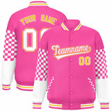 Custom Color Block Pattern Personalized Lightweight Bomber Varsity Jacket For Adults/Youth