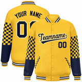 Custom Color Block Pattern Personalized Lightweight Bomber Varsity Jacket For Adults/Youth