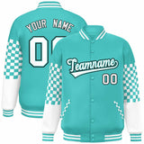 Custom Color Block Pattern Personalized Lightweight Bomber Varsity Jacket For Adults/Youth