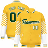 Custom Color Block Pattern Personalized College Unisex Bomber Varsity Training Baseball Jacket