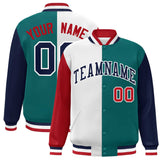 Custom Color Block Personalized Team Sportswear Bomber Full-Snap Jacket