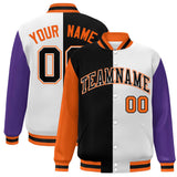 Custom Color Block Personalized Team Sportswear Bomber Full-Snap Jacket