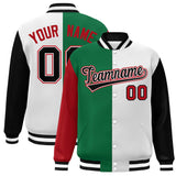 Custom Color Block Personalized Lightweight College Coat Full-Snap Baseball Jacket