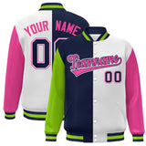 Custom Color Block Personalized Lightweight College Coat Full-Snap Baseball Jacket