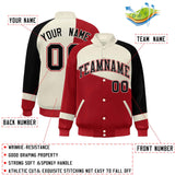 Custom Color Block  Baseball Jacket Varsity Letterman Jackets Personalized Team Name Number for Men Women Youth