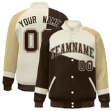 Custom Color Block  Baseball Jacket Varsity Letterman Jackets Personalized Team Name Number for Men Women Youth