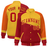 Custom Color Block  Baseball Jacket Varsity Letterman Jackets Personalized Team Name Number for Men Women Youth