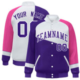 Custom Color Block  Baseball Jacket Varsity Letterman Jackets Personalized Team Name Number for Men Women Youth