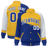 Custom Color Block  Baseball Jacket Varsity Letterman Jackets Personalized Team Name Number for Men Women Youth