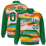 Custom Stitched Graffiti Pattern Jacket Casual Sweatshirt Letterman Bomber Coats Personalized Letter and Number