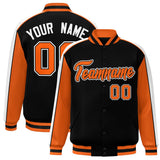 Custom Color Block Athletic College Letterman Bomber  Full-Snap Baseball Jacket