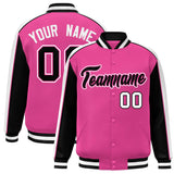 Custom Color Block Athletic Letterman Bomber Coat Full-Snap Baseball Jacket Big Size