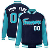 Custom Color Block Athletic Letterman Bomber Coat Full-Snap Baseball Jacket Big Size