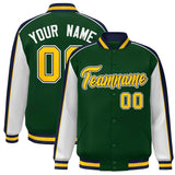 Custom Color Block Athletic Letterman Bomber Coat Full-Snap Baseball Jacket Big Size