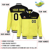 Custom Color Block Stitched Name Number Varsity Full-Snap  Letterman Casual Sweatshirt Baseball Jacket