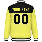 Custom Color Block Stitched Name Number Varsity Full-Snap  Letterman Casual Sweatshirt Baseball Jacket