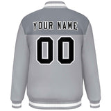 Custom Color Block Stitched Name Number Varsity Full-Snap  Letterman Casual Sweatshirt Baseball Jacket