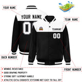 Custom Color Block Stitched Name Number Varsity Full-Snap  Letterman Casual Sweatshirt Baseball Jacket