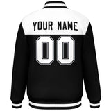 Custom Color Block Stitched Name Number Varsity Full-Snap  Letterman Casual Sweatshirt Baseball Jacket