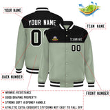 Custom Color Block Stitched Name Number Varsity Full-Snap  Letterman Casual Sweatshirt Baseball Jacket