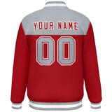 Custom Color Block Stitched Name Number Varsity Full-Snap  Letterman Casual Sweatshirt Baseball Jacket