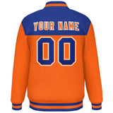 Custom Color Block Stitched Name Number Varsity Full-Snap  Letterman Casual Sweatshirt Baseball Jacket