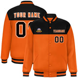 Custom Color Block Stitched Casual Sweatshirt Letterman Bomber Coats Personalized Letter And Number