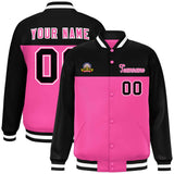 Custom Color Block Stitched Letterman Bomber Coats Personalized Letter And Number For Men/Women Baseball Jacket