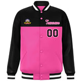 Custom Color Block Stitched Letterman Bomber Coats Personalized Letter And Number For Men/Women Baseball Jacket