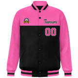 Custom Color Block Stitched Letterman Bomber Coats Personalized Letter And Number For Men/Women Baseball Jacket