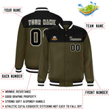 Custom Color Block Stitched Letterman Bomber Coats Personalized Letter And Number For Men/Women Baseball Jacket