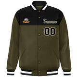 Custom Color Block Stitched Letterman Bomber Coats Personalized Letter And Number For Men/Women Baseball Jacket