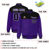 Custom Color Block Stitched Letterman Bomber Coats Personalized Letter And Number For Men/Women Baseball Jacket