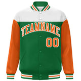 Custom Color Block Blend Windproof Baseball Jacket Outdoor Letterman Baseball Jacket