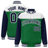 Custom Color Block Blend Windproof Baseball Jacket Outdoor Letterman Baseball Jacket