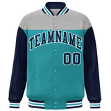 Custom Color Block Blend Windproof Baseball Jacket Outdoor Letterman Baseball Jacket