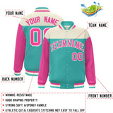 Custom Color Block Blend Windproof Baseball Jacket Outdoor Letterman Baseball Jacket