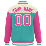 Custom Color Block Blend Windproof Baseball Jacket Outdoor Letterman Baseball Jacket