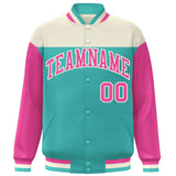 Custom Color Block Blend Windproof Baseball Jacket Outdoor Letterman Baseball Jacket