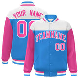 Custom Color Block Blend Windproof Baseball Jacket Outdoor Letterman Baseball Jacket