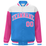 Custom Color Block Blend Windproof Baseball Jacket Outdoor Letterman Baseball Jacket