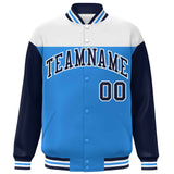 Custom Color Block Blend Windproof Baseball Jacket Outdoor Letterman Baseball Jacket