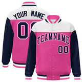 Custom Color Block Blend Windproof Baseball Jacket Outdoor Letterman Baseball Jacket