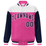 Custom Color Block Blend Windproof Baseball Jacket Outdoor Letterman Baseball Jacket