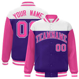 Custom Color Block Blend Windproof Baseball Jacket Outdoor Letterman Baseball Jacket