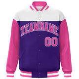 Custom Color Block Blend Windproof Baseball Jacket Outdoor Letterman Baseball Jacket