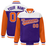 Custom Color Block Windreaker Letterman Bomber Coat Personalized Stitched Text Logo Varsity Baseball Jacket