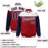 Custom Color Block Windreaker Letterman Bomber Coat Personalized Stitched Text Logo Varsity Baseball Jacket