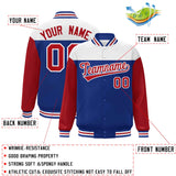 Custom Color Block Windreaker Letterman Bomber Coat Personalized Stitched Text Logo Varsity Baseball Jacket